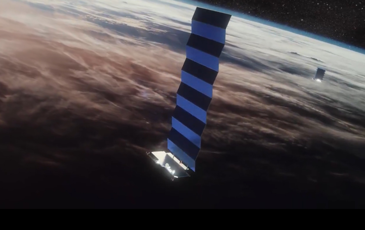 A picture of the SpaceX Starlink satellite.